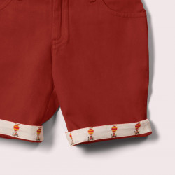 Short enfant chino à revers