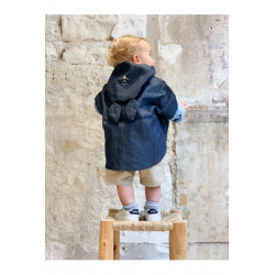Cape poncho en jean 3/6 ans