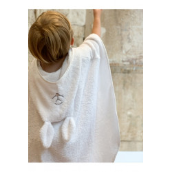Cape de bain poncho en éponge