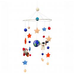 Mobile figurines en feutrine - Astronautes