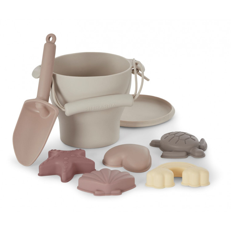 Set seau et jeux de plage en silicone