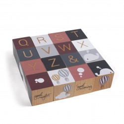 16 Cubes d'apprentissage en bois