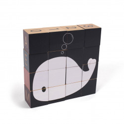 16 Cubes d'apprentissage en bois