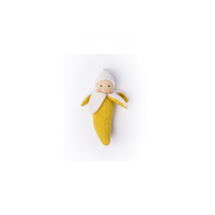 Hochet éponge bio - Banane Hochet éponge bio - Banane