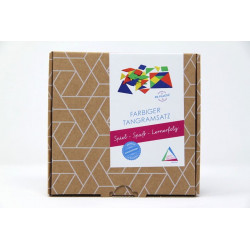 Jeu de tangram à 4 couleurs - plastique recyclé