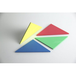 Jeu de tangram à 4 couleurs - plastique recyclé