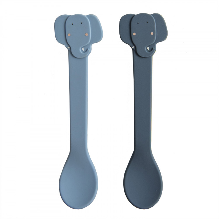 Lot de 2 cuillers en silicone - Eléphant Lot de 2 cuillers en silicone - Eléphant