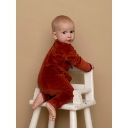 Combinaison bébé à manches longues velours
