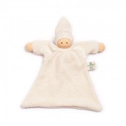 Doudou plat à tête de lutin