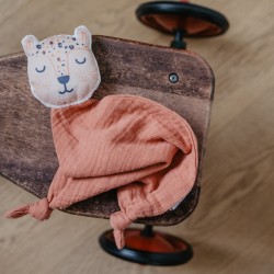 Doudou plat avec tête - Panthère