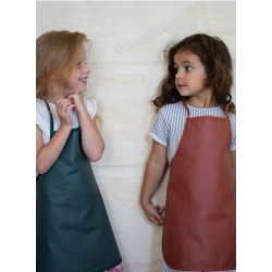 Tablier enfant en coton enduit