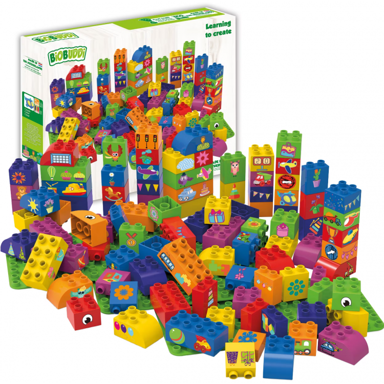 Blocs de construction en bioplastique 100 pièces Blocs de construction en bioplastique 100 pièces