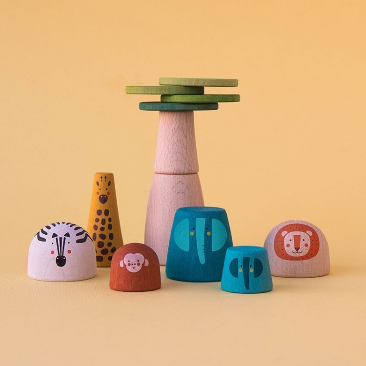 Jeu libre en bois "My wooden world" - Savane Jeu libre en bois "My wooden world" - Savane