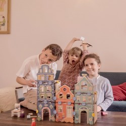 Jeu de construction en bois - Maisons flamandes