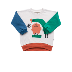 Sweat-shirt molletonné enfant "Bonshommes"