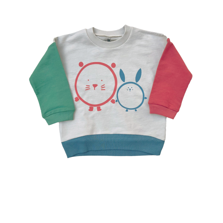 Sweat-shirt enfant Chat & Lapin