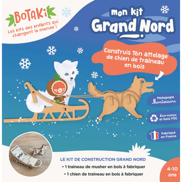 Le kit Grand Nord - Traîneau à construire et à décorer Le kit Grand Nord - Traîneau à construire et à décorer