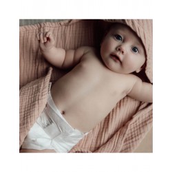 Cape de bain en mousseline de coton bio
