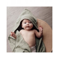 Cape de bain en mousseline de coton bio