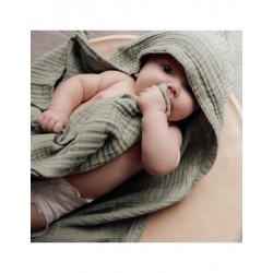 Cape de bain en mousseline de coton bio