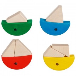 Coffret de construction et puzzle poissons colorés