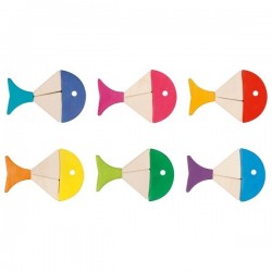 Coffret de construction et puzzle poissons colorés
