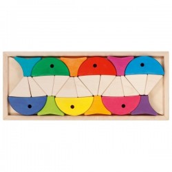 Coffret de construction et puzzle poissons colorés