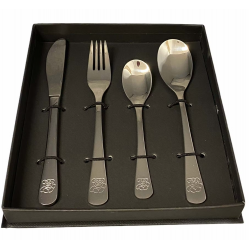 Set de 4 couverts pour enfant en inox - Motif Ourson