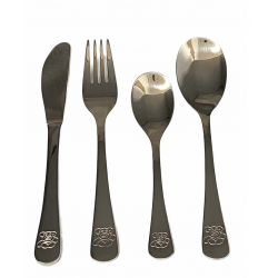 Set de 4 couverts pour enfant en inox - Motif Ourson