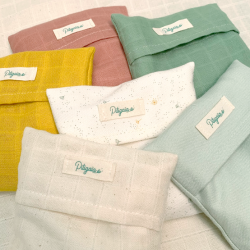 Bouillotte sèche unie en coton GOTS