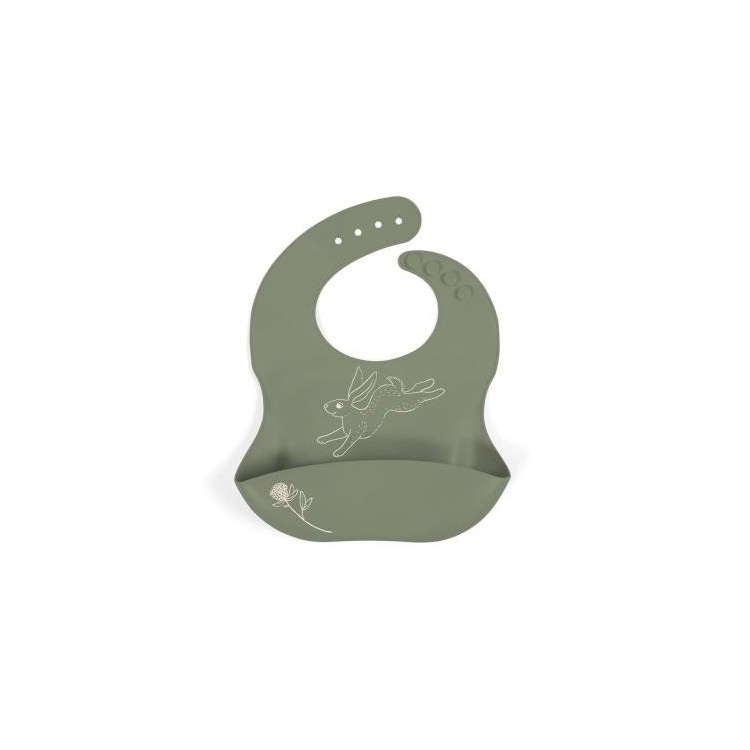 Bavoir en silicone - Motif Lièvre Bavoir en silicone - Motif Lièvre