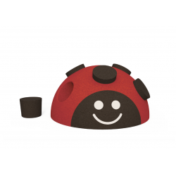 Coccinelle - jeu d'encastrement en liège et bois