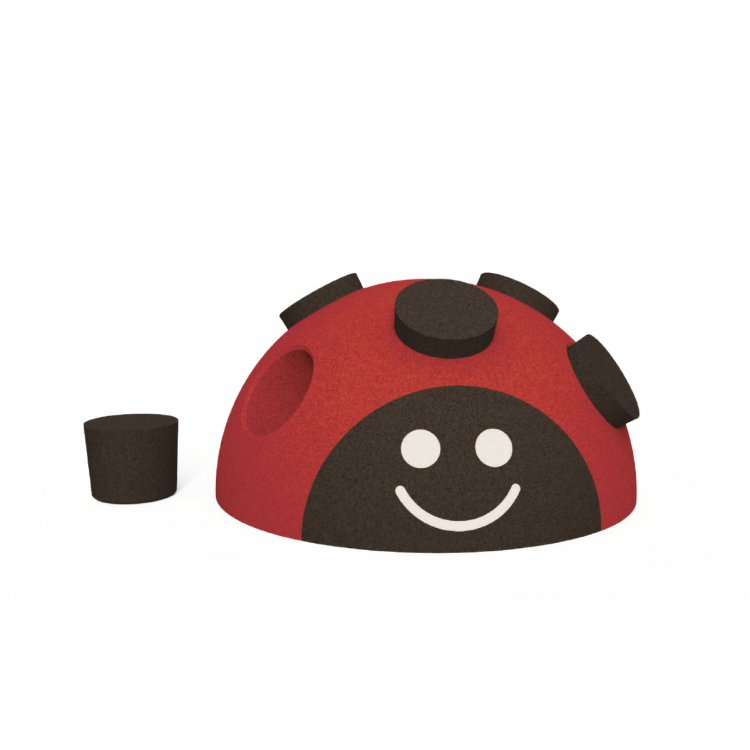 Coccinelle - jeu d'encastrement en liège et bois Coccinelle - jeu d'encastrement en liège et bois