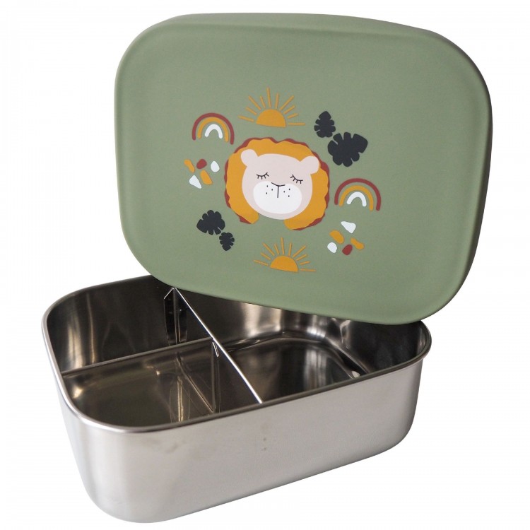 Lunch box métal et silicone - Lion Lunch box métal et silicone - Lion