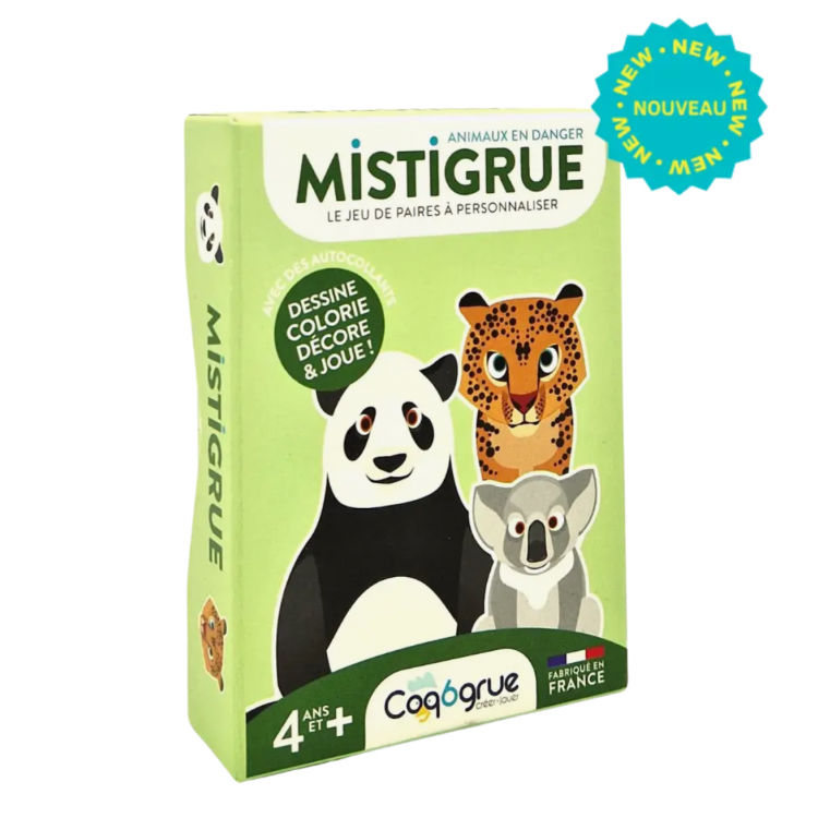 Mistigrue, le jeu de paires à personnaliser - Animaux en danger Mistigrue, le jeu de paires à personnaliser - Animaux en danger