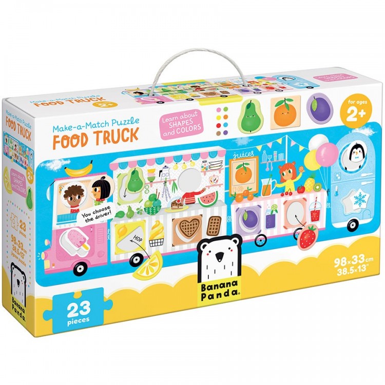 Puzzle et jeu d'association de formes "Food truck"