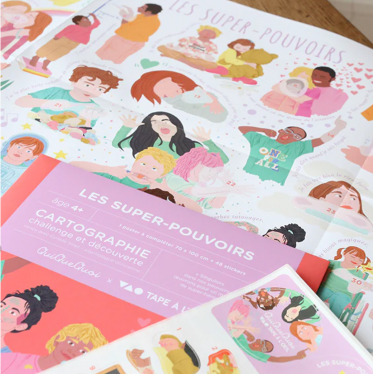 Les Super-pouvoirs - Poster XXL et stickers Les Super-pouvoirs - Poster XXL et stickers